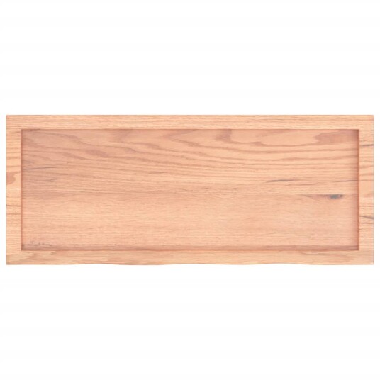 vidaXL Vegghylle lysebrun 100x40x4 cm behandlet heltre eik vidaXL Vegghylle lysebrun 100x40x4 cm behandlet heltre eik