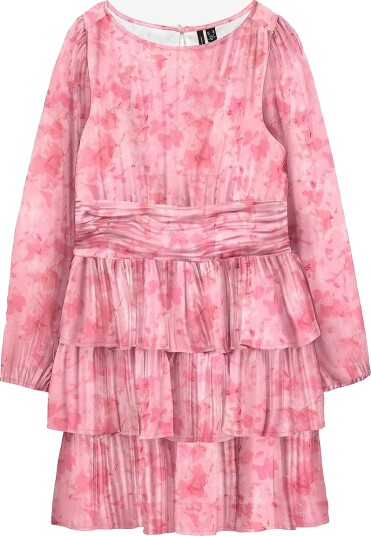 Vero Moda   Kjole vmSmilla LS Short Layer   Rosa
