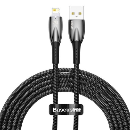 Baseus USB cable for Lightning Glimmer Series 2.4A 2m (Black) Baseus USB cable for Lightning Glimmer Series 2.4A 2m (Black)