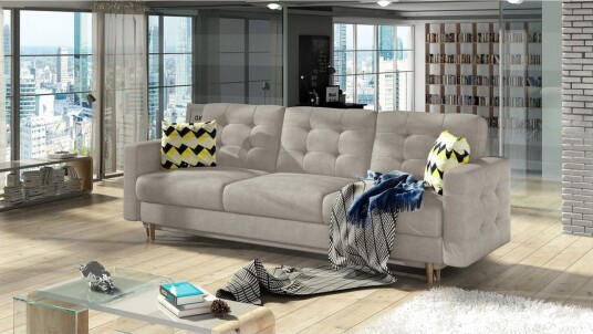 Sofa Eltap Asgard 233x93x92 cm Paros 02 Zigzag 53 Beige Mønster