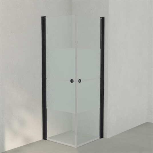 INR Iconic Nordic Rooms Dusjhjørne Linc Angel Original, Frostet/stripe Glass Svart Matt / 70x70cm Stripe INR Iconic Nordic Rooms Dusjhjørne Linc Angel Original, Frostet/stripe Glass Svart Matt / 70x70cm Stripe
