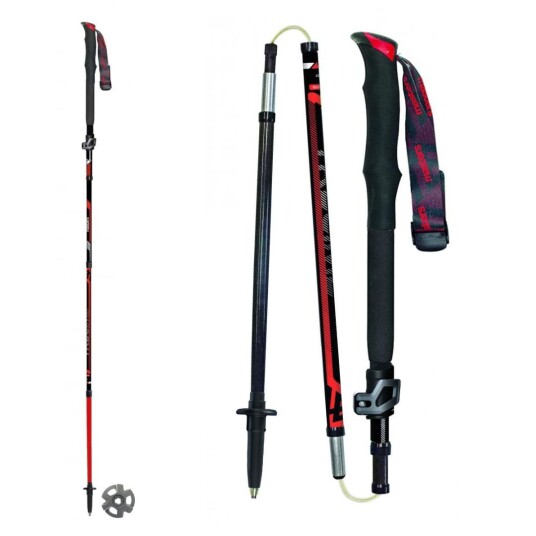 Masters Trecime Tour Trekking Pole, Alu-Black-Red, 130-135 Masters Trecime Tour Trekking Pole, Alu-Black-Red, 130-135