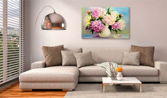 Tavle Peonies: Bouquet Of Happiness 120X80 Artgeist sp. z o. o.