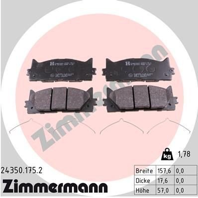 Bremseklosser ZIMMERMANN 24350.175.2 Bremseklosser ZIMMERMANN 24350.175.2