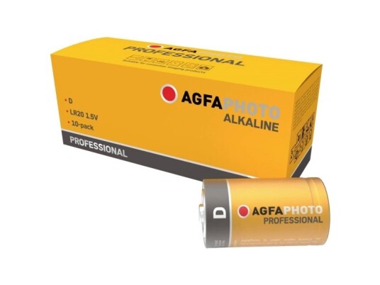 Agfaphoto Professional Lr20 D-Batteri Alkali-Mangan 1,5 V 10 Stk