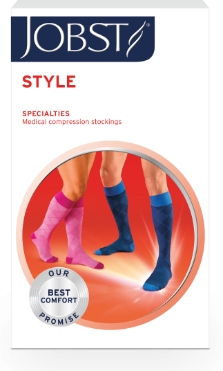 JOBST Style knestrømpe, Klasse 1, large, grå, 1 par JOBST Style knestrømpe, Klasse 1, large, grå, 1 par