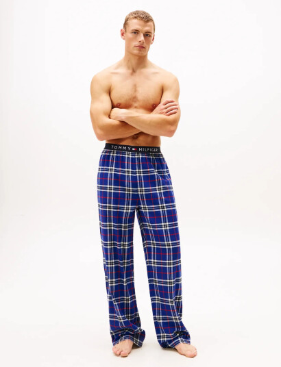Tommy Hilfiger Flannel Pj Pant Waistband - Blue - XL Tommy Hilfiger Flannel Pj Pant Waistband - Blue - XL