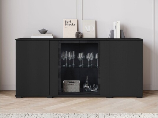 Gammel Skjenk 150x40 cm - Svart/Brun