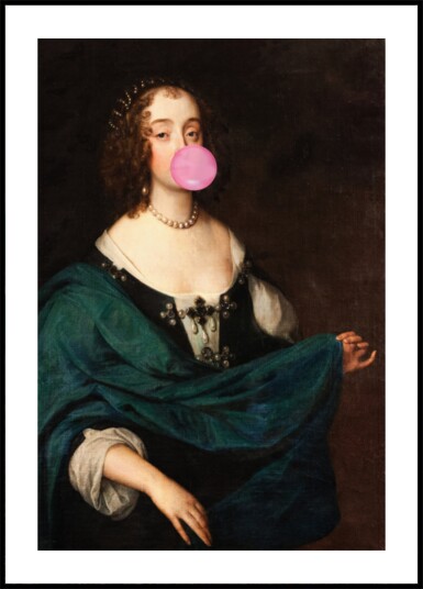 Classic Bubblegum Portrait Plakat / 50x70
