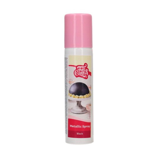 Funcakes Metallic Spiselig Fargespray Svart 100ml Funcakes Metallic Spiselig Fargespray Svart 100ml
