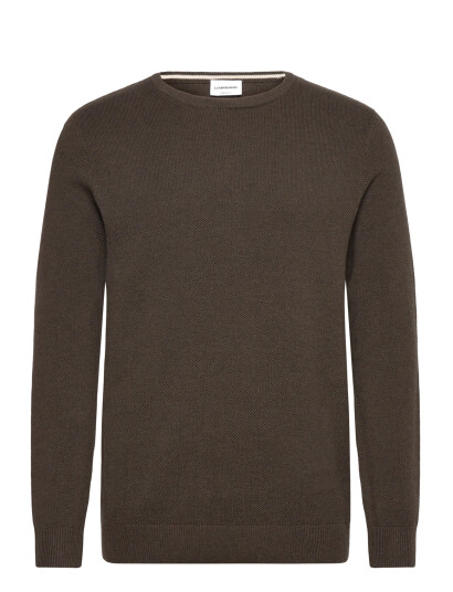 Lindbergh Structure O-Neck Knit - Brown - S