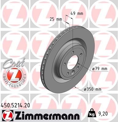 Bremseskive ZIMMERMANN 450.5214.20