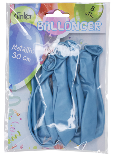 Ballonger metallic 8pk lys blå Ballonger metallic 8pk lys blå
