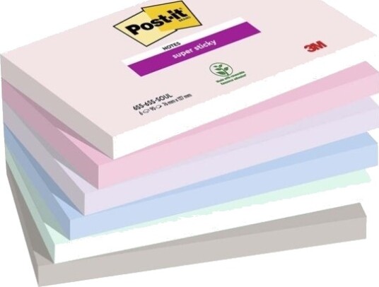 3M 655 6Ss Soul Rektangel Blå Grønn Grå Lavender Rosa Papir 127 Mm 76 Mm 90 Ark