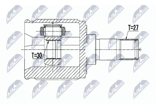 Nty Drivknute drivaksel NTY NPW HD 049