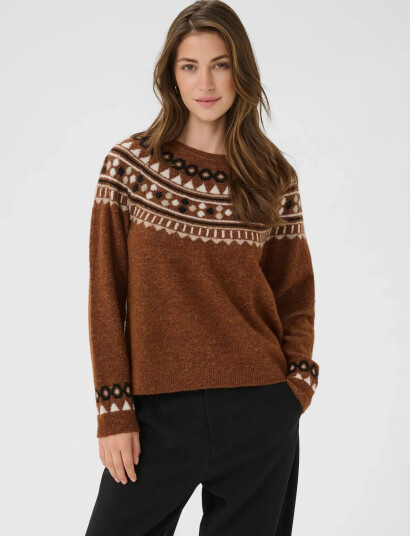 Cream Crcherrie Pullover - Brown - S Cream Crcherrie Pullover - Brown - S