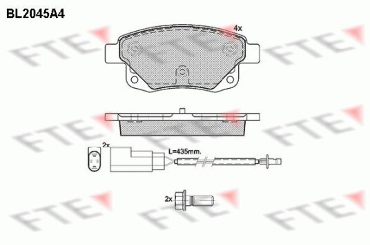 Bremseklosser FTE 9010631 Bremseklosser FTE 9010631