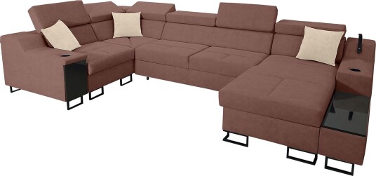 5 seters Sovesofa Høyre Rosa 5 seters Sovesofa Høyre Rosa