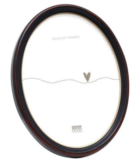 Deknudt S100f9 Fotoark Kartong Glass Harpiks Sort Enkel Bilderamme Bord Vegg 13 X 18 Cm Oval