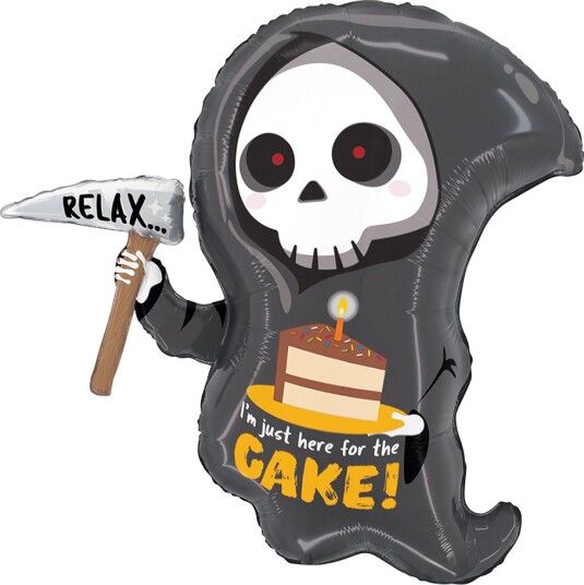 Ballongkungen Folieballong Døden Bursdagskake 25372