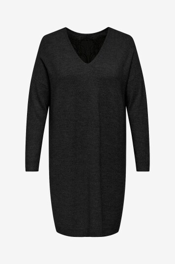 Only Carmakoma Kjole carAdele LS Lace Mix O neck Dress Svart