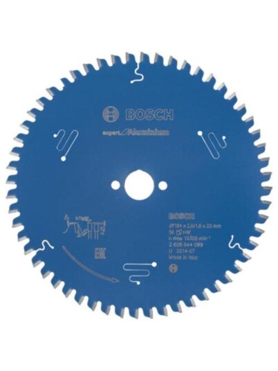 Bosch Circular Saw Blade 184 x 20 x 2.6 mm 56T Expert for Aluminium