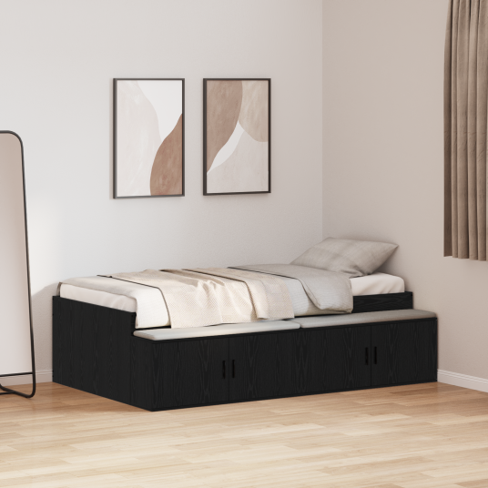 Lagringsengramme Svart Eik 80x200 cm Lagringsengramme Svart Eik 80x200 cm
