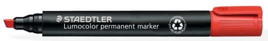Staedtler Lumocolor permanent vinklet spiss Red Staedtler Lumocolor permanent vinklet spiss Red
