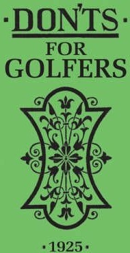 Don'ts for Golfers