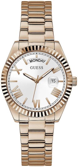Guess Dameklokke GW0308L3 Luna Sølvfarget/Rose gulltonet stål Ø36