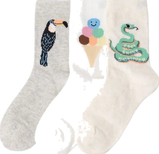 Lindex 3 Pack Socks Cream 22/24