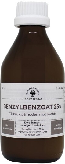 NAF Benzylbenzoat 25 % liniment 250 ml