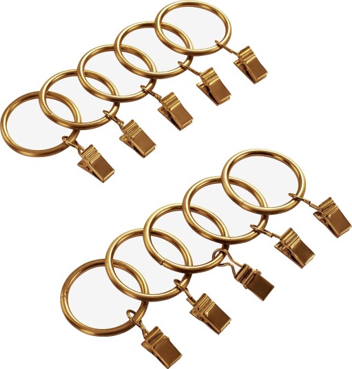 Jotex Gardinring Med Klips 10pk Aged brass CURTIS 2125842020