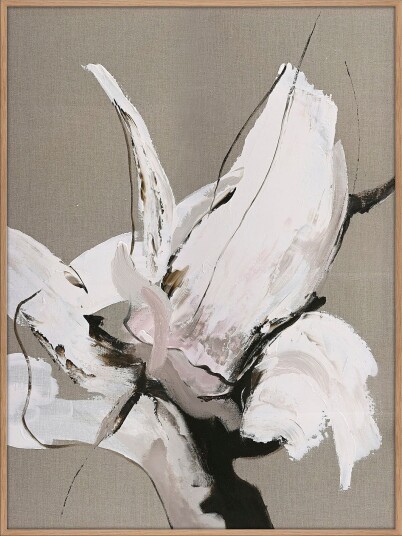 MalerifabrikkenLinmaleri / Madaire / 90x120 Cm / eik rammeHvitBilder & skilt