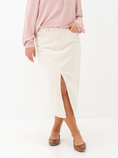 Only Bianca Midi Skirt Denim Beige M