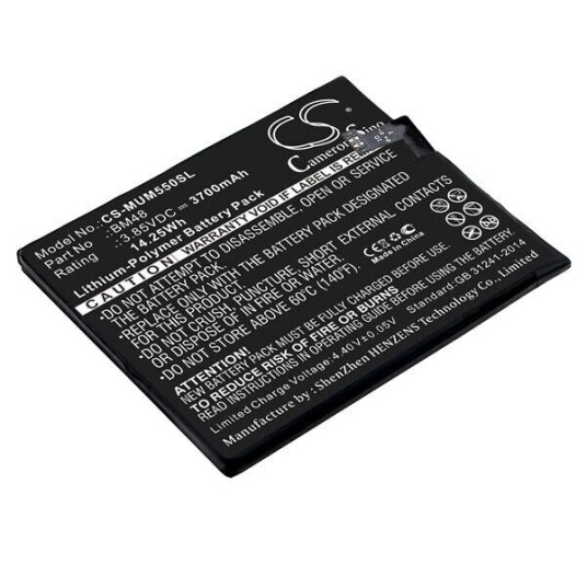 Xiaomi Note 2 batteri (3700 mAh 3.8 V, Sort)