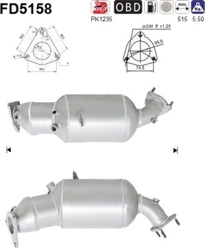 Partikkelfilter AS FD5158 Partikkelfilter AS FD5158