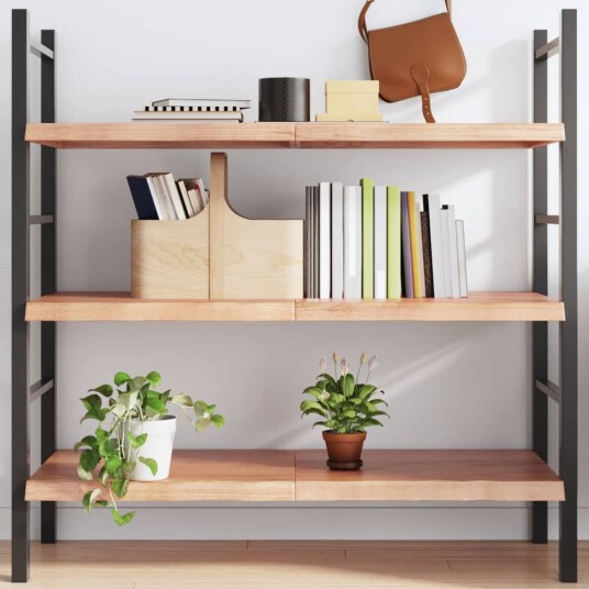 vidaXL Vegghylle lysebrun 120x60x4 cm behandlet heltre eik vidaXL Vegghylle lysebrun 120x60x4 cm behandlet heltre eik
