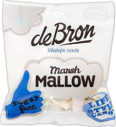 De Bron Sukkerfrie Marshmallows 75 gram