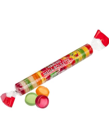Haribo Mega Roulette Fruit Vingummi med Fruktsmak 45 gram