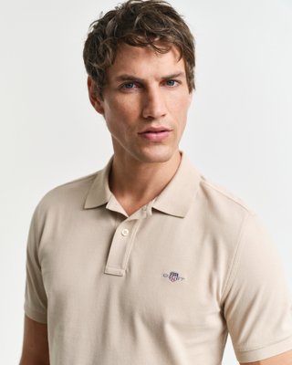 Klassisk piquéskjorte i regular fit DRY SAND XL Klassisk piquéskjorte i regular fit DRY SAND XL