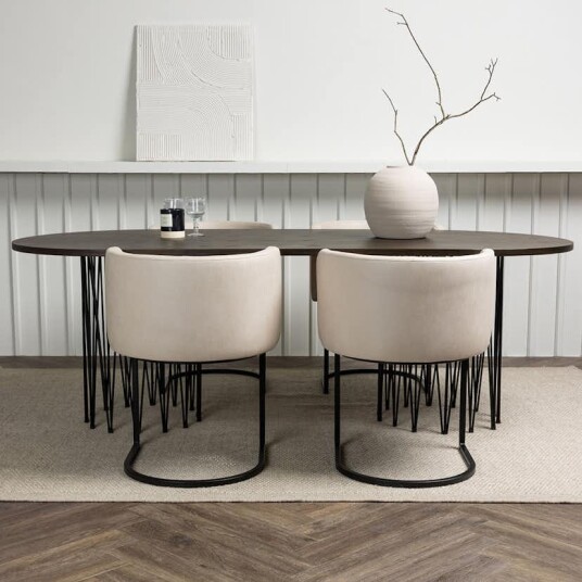Furniture/Fashion Spisegruppe furniture/fashion Stone med 4 Simrishamn Stoler GR23046