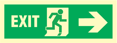 Jo Safety Exit rigt, arrow right IMO direction sign 100008 Jo Safety Exit rigt, arrow right IMO direction sign 100008