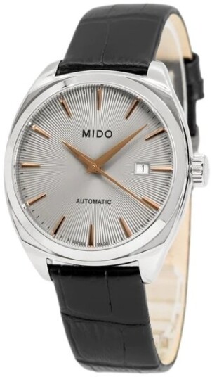 Mido Herreklokke M024.507.16.071.00 Belluna Sølvfarget/Lær Ø41.3 mm