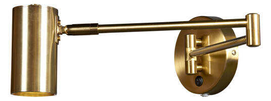 PESO Vegglampe – Messing GU10 1x7W LED justerbar arm