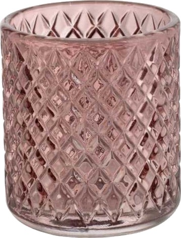 Wenko Atessa Frittstående Tannbørsteholder Glass Rosa 75 Mm 75 Mm 100 Mm