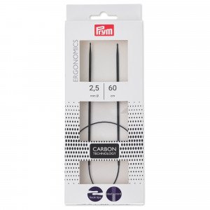 Prym Ergonomics Rundpinne Karbon 60cm 2,50mm Prym Ergonomics Rundpinne Karbon 60cm 2,50mm