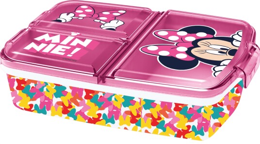 Licens Disney matboks - Matboks med 3 rom for barn - Disney Minnie Mouse