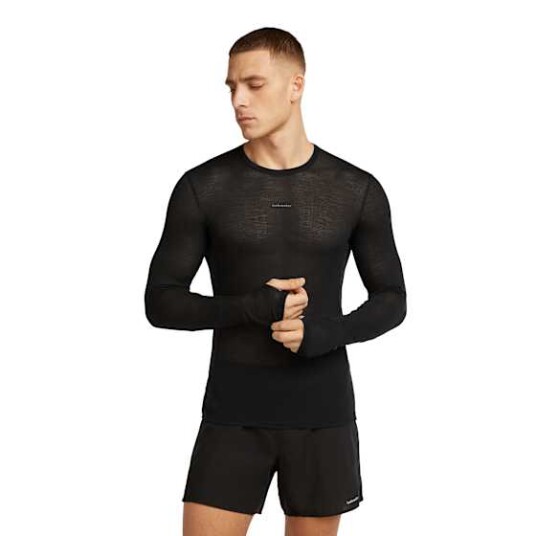 Icebreaker M Mer 75 Cool-lite Featherlight Ls Crewe Black XL