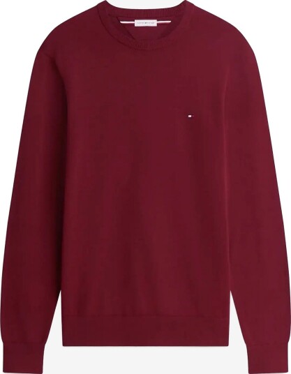 Tommy Hilfiger Essential Ssnl Cotton Crew Neck   BURGUNDY   XS